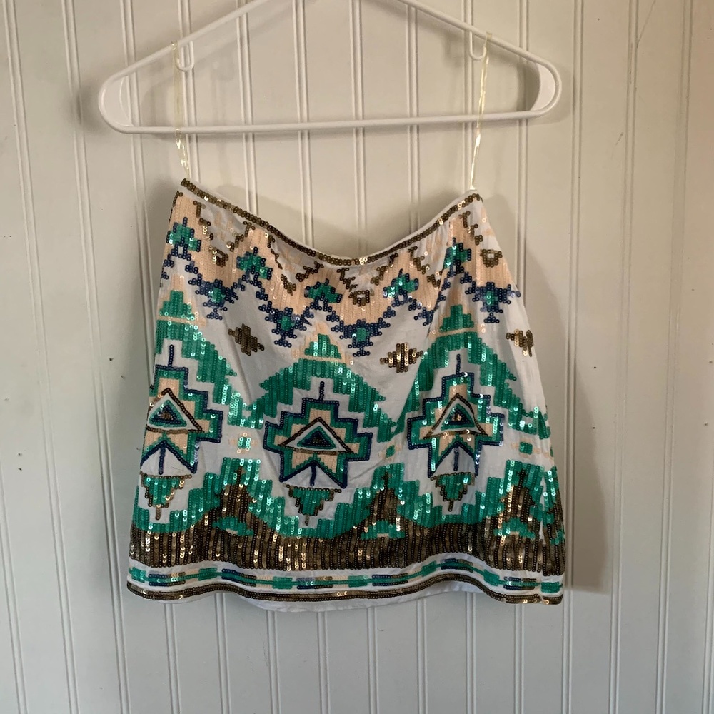 Francesca's Sequin Mini Skirt, S